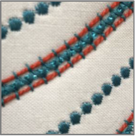 Tip 2 Decorative Stitching with the cording foot 