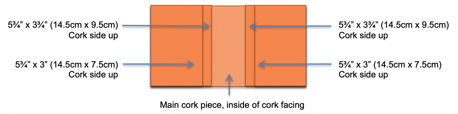 Cork passport cover step 2