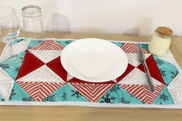 Flying Geese Christmas Placemat or Mini Table Runner